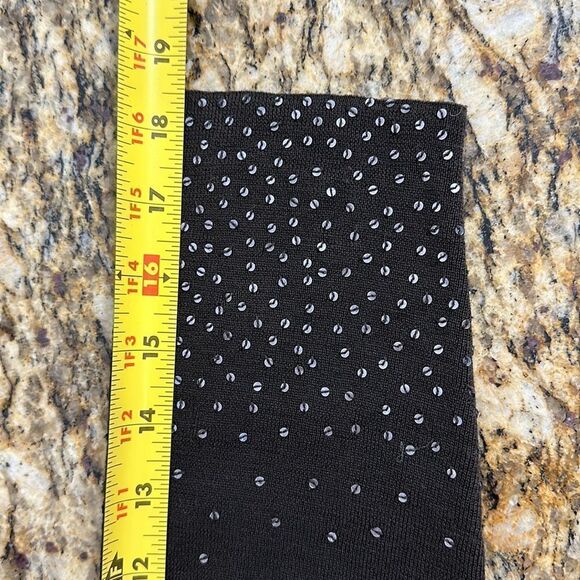 EILEEN FISHER Chocolate Brown Merino Wool Sequin-Accent Sweater Size M - Picture 7 of 8